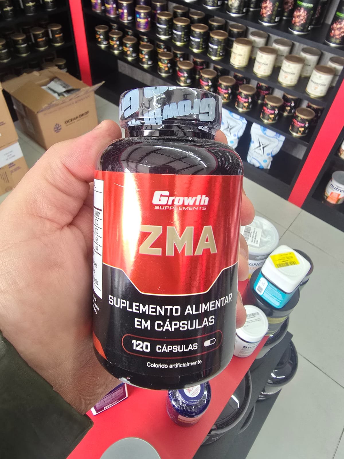 Zma Ultra Growth Suplemento Ganho Massa Zinco Vitaminas 120c Sabor Natural